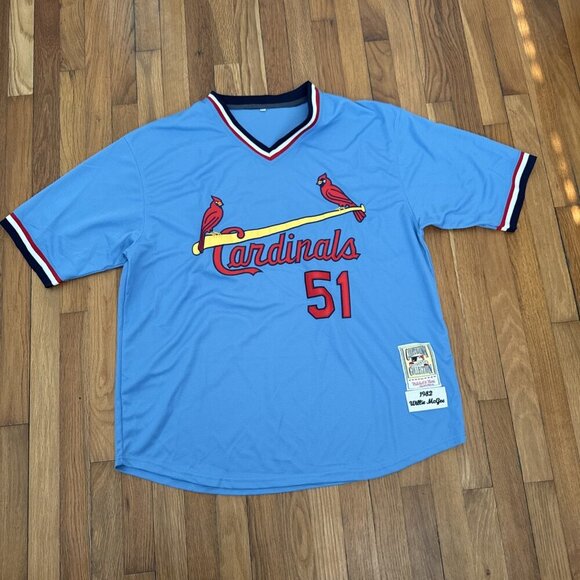 Mitchell & Ness Willie McGee 1982 St. Louis Cardinals Jersey Size XXL - Picture 1 of 6